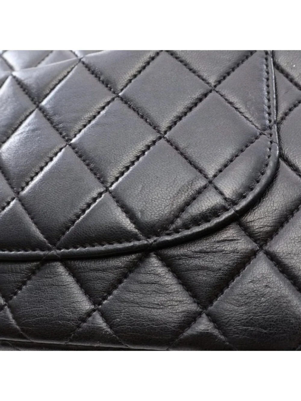 Chanel Handbag Quilted Parent Child Bag Black Lambskin